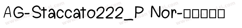 AG-Staccato222_P Nor字体转换